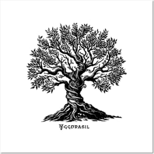 Vintage Yggdrasil - Norse Mythology Art - Tree of Life Illustration Posters and Art